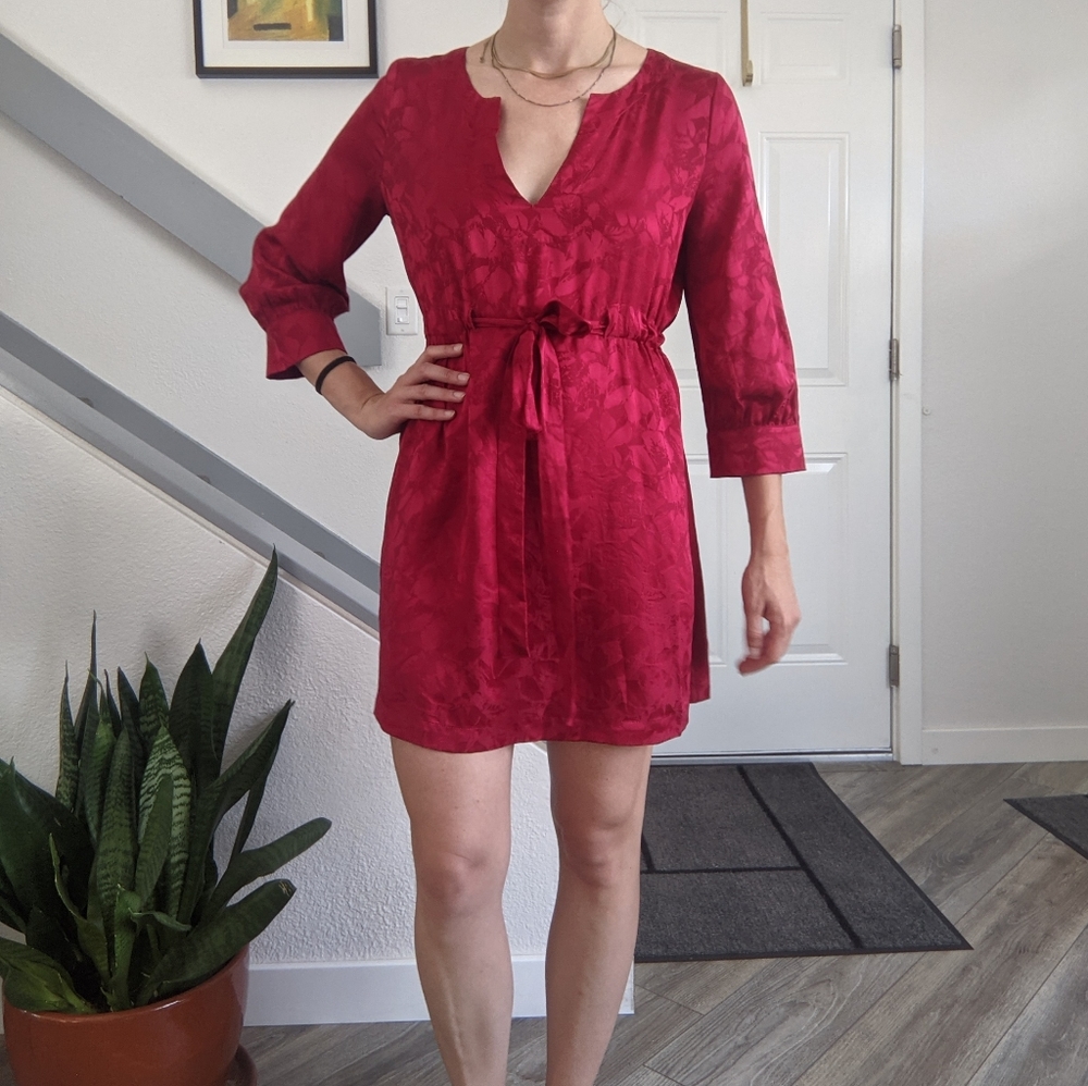 Red Silk Mini Dress